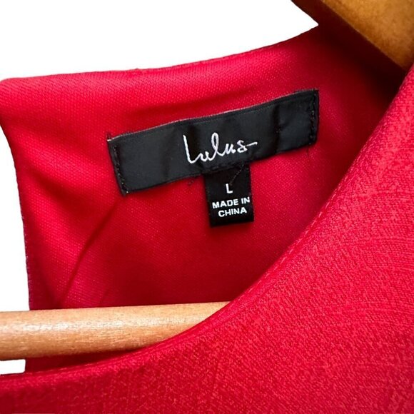 Lulus Made for‎ Madrid Red Tasseled Cropped Top Linen Rayon Women's Size Large - Picture 4 of 7